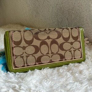 Long zip wallet coach